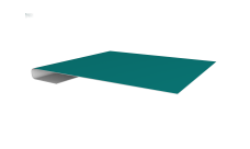 Планка завершающая 0,45 PE с пленкой RAL 5021 водная синь (2м)