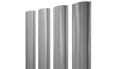 Штакетник Полукруглый Slim с прямым резом Grand Line 0,45 Drap TX RAL 7004 сигнальный серый