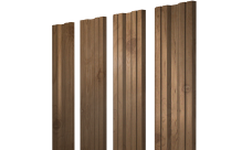Штакетник Твин с прямым резом Grand Line 0,45 Принт Премиум Pine Wood Fresh