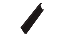 Декоративная накладка на столб универсальная 60х60 для забора жалюзи 0,5 Velur X RAL 9005 черный (3м)