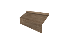 Ламель забора жалюзи Milan/Milan new стартовая/финишная для калиток и ворот 0,45 Print Elite White Wood TwinColor