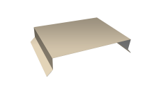 Парапетная крышка прямая 250мм 0,5 Satin с пленкой RAL 1015 светлая слоновая кость (3м)