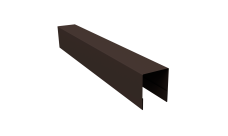 Планка боковая для забора из сайдинга Квадро Брус, Корабельная Доска, ЭкоБрус new Grand Line 0,5 Atlas X RR 32 темно-коричневый (2,06м)