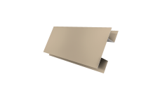 Планка H-образная Экобрус 0,5 Satin с пленкой RAL 1015 светлая слоновая кость (2м)