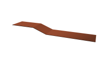 Планка крепежная фальц 0,45 Drap ST RAL 8004 терракота (2м)
