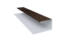 Планка П-образная Экобрус Grand Line 0,45 Drap ST lite RAL 8017 шоколад (2м)