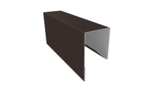 Планка П-образная заборная 17 Grand Line 0,5 PurPro Matt 275 RR 32 темно-коричневый (2м)