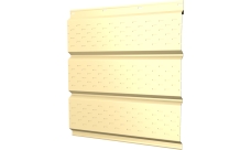 Софит металлический Классик v01 Grand Line полная перфорация 0,45 PE с пленкой RAL 1015 светлая слоновая кость