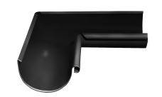 Угол желоба внутренний Grand Line ПУ 90гр 125мм RAL 9005 черный