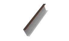 Декоративная накладка на столб универсальная 62х55 для забора жалюзи Grand Line 0,5 PE RAL 8017 шоколад (3м)