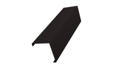 Декоративная накладка на столб универсальная угловая 80х80 для забора жалюзи Grand Line 0,5 Velur X RAL 9005 черный (2м)