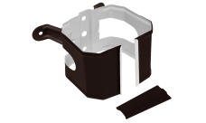 Кронштейн трубы на дерево прямоугольный Vortex в1 RAL 8017