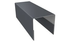 Планка П-образная заборная 20 Grand Line 0,45 Drap ТХ RAL 7024 мокрый асфальт (2м)