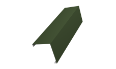 Декоративная накладка на столб универсальная угловая 60х60 для забора жалюзи 0,5 Satin Matt TX RAL 6020 хромовая зелень (2м)