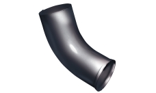 Колено стока GL PU 90 мм RAL 7024 мокрый асфальт