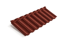 Лист композитной черепицы Metrotile MetroBond красный