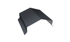 Парапетная крышка угольная 150мм 0,5 PurPro с пленкой RAL 7024 мокрый асфальт (2м)