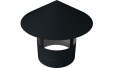 Дымник на трубу круглый d250 0,5 Satin Matt TX с пленкой RAL 7016 антрацитово-серый