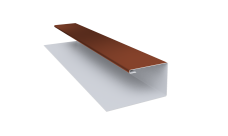 Планка П-образная Блок-Хаус new Grand Line 0,45 Drap TR RAL 8004 терракота (2м)