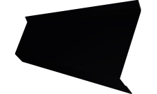 Планка примыкания в штробу 60 Grand Line 0,5 Сатин матовый RAL 9005 черный (2м)