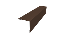 Планка завершающая 50х50 для забора жалюзи Milan Grand Line 0,5 PurPro RAL 8017 шоколад (2м)