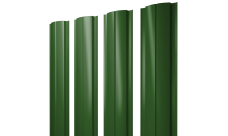 Штакетник Полукруглый Slim с прямым резом Grand Line 0,45 PE RAL 6002 лиственно-зеленый