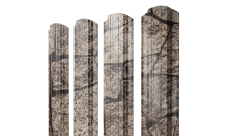 Штакетник Прямоугольный фигурный Grand Line 0,45 Print Elite King Stone TwinColor