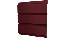 Софит металлический Классик v01 Grand Line центральная перфорация 0,45 Drap с пленкой RAL 3005 красное вино