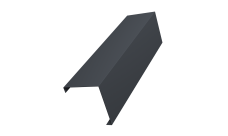Декоративная накладка на столб универсальная угловая 62х55 для забора жалюзи 0,45 Drap TwinColor RAL 7024 мокрый асфальт (3м)