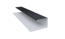 Планка П-образная Блок-Хаус new Grand Line 0,5 PurPro Matt 275 RAL 7024 мокрый асфальт (2м)