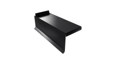 Планка торцевая сегментная Квадро профи Grand Line Левая 0,5 Satin Matt TX RAL 9005 черный