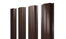 Штакетник П-образный A с прямым резом Grand Line 0,45 Drap TX RAL 8017 шоколад