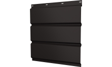 Софит металлический Классик v01 Grand Line без перфорации 0,5 Rooftop Бархат с пленкой RR 32 темно-коричневый