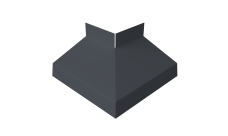 Угол отлива внешний 50 0,45 Drap TX с пленкой RAL 7024 мокрый асфальт