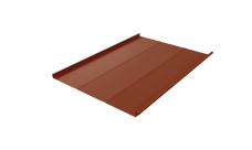 Фальц двойной стоячий Line Grand Line 0,5 Satin Matt TX с пленкой на замках RAL 8004 терракота