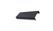 Ламель обратная стартовая/финишная забора жалюзи Texas 53мм для калиток и ворот (с заполнением ламелями 125) 0,45 PE RAL 7024 мокрый асфальт