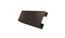 Планка H-образная стыковочная сложная 0,5 Satin с пленкой RAL 8017 шоколад (2м)