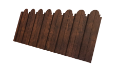 Профнастил C10A фигурный Grand Line 0,45 Print-Double Premium Cherry Wood Dark F