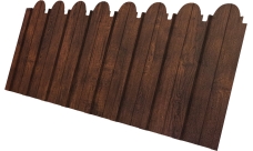 Профнастил C10A фигурный Grand Line 0,45 Print-Double Premium Cherry Wood Dark F