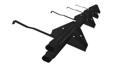 Снегозадержатель трубчатый для керамической/натуральной черепицы RAL 9005 3м (профиль до 50мм)