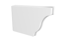 Заглушка желоба левая Vortex Lite 130мм RAL 9003 сигнальный белый