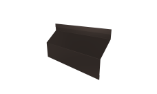 Ламель забора жалюзи Milan Slim стартовая/финишная для калиток и ворот Grand Line 0,5 Satin Matt TX RR 32 темно-коричневый