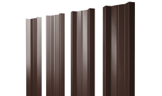 Штакетник М-образный A с прямым резом Grand Line 0,5 Satin RAL 8017 шоколад