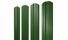 Штакетник Твин фигурный Grand Line 0,45 PE RAL 6002 лиственно-зеленый