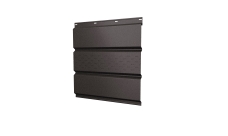 Софит металлический Grand Line центральная перфорация 0,5 PurLite Matt с пленкой RR 32 темно-коричневый