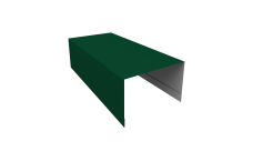 Крышка для забора из сайдинга (Блок-хаус new) 0,45 Drap TX RAL 6005 зеленый мох (2,5м)