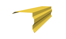 Планка торцевая фигурная 100х85 0,45 PE с пленкой RAL 1018 цинково-желтый (2м)