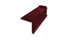 Планка торцевая сегментная 20мм Правая 0,5 Satin с пленкой RAL 3005 красное вино