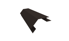 Планка угла внешнего сложного 135 градусов Блок-Хаус new Grand Line 0,45 PE-Double с пленкой RR 32 темно-коричневый (2м)