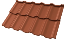 Профиль волновой "Квинта Уно" ("Kvinta Uno") 0,45 ПЭ RAL 8004 терракота